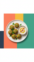 Herb Green Falafel Bites with Tahini Dip